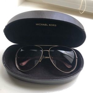 Michael kors aviator brown/gold sunglasses